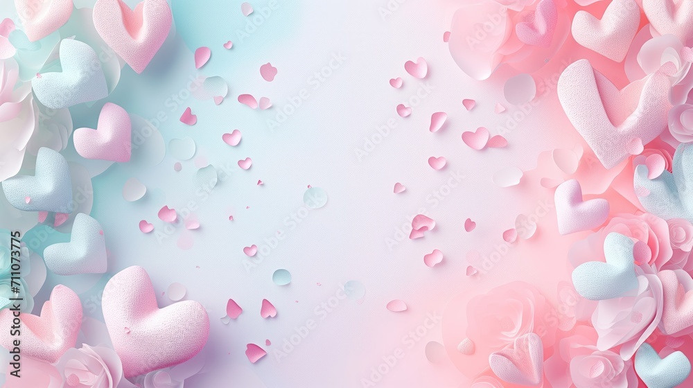 Valentine background with hearts.