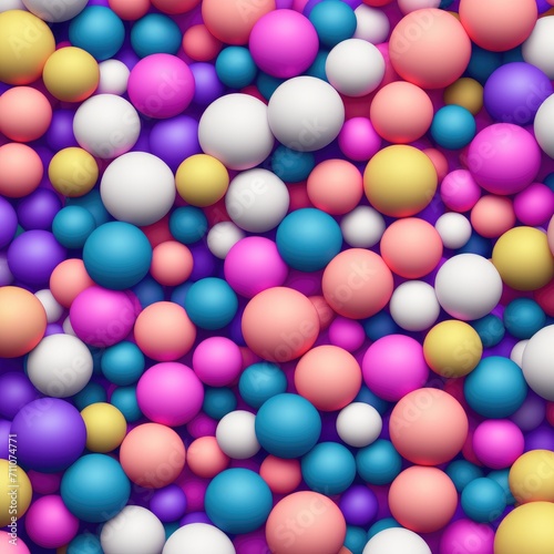 Background of colorful balls with realistic shadows