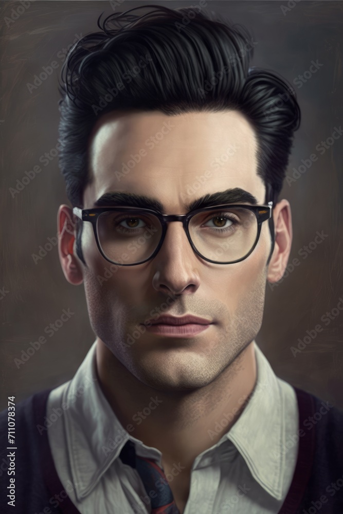 A guy with dark hair and glasses. A guy with dark hair and glasses.
