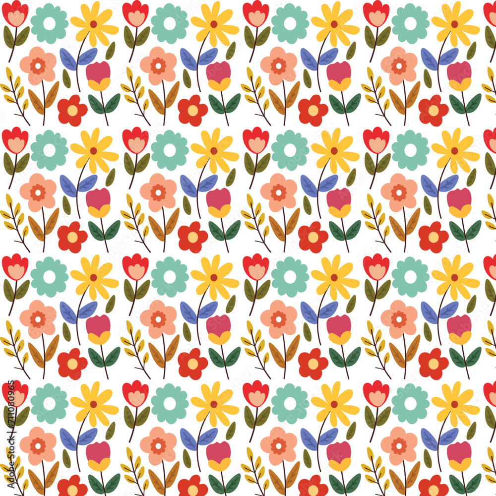 seamless pattern with flowers