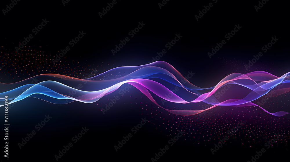 Abstract background and data transfer concept, abstract line art background