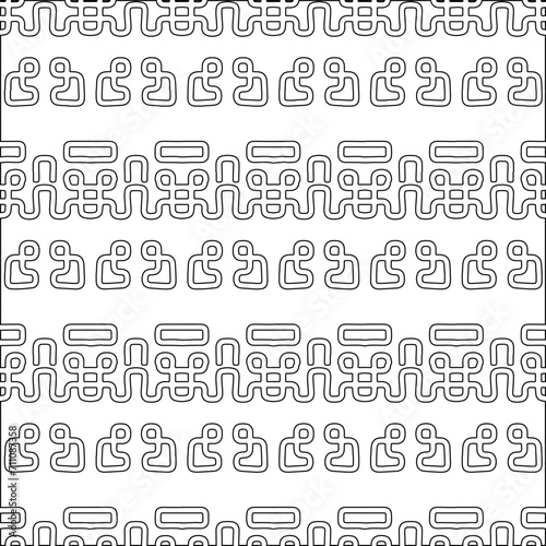 Abstract shapes.Patterns from lines.White wallpaper. Vector graphics for design, textile, decoration, cover, wallpaper, web background, wrapping paper, fabric, packaging. Repeating pattern.