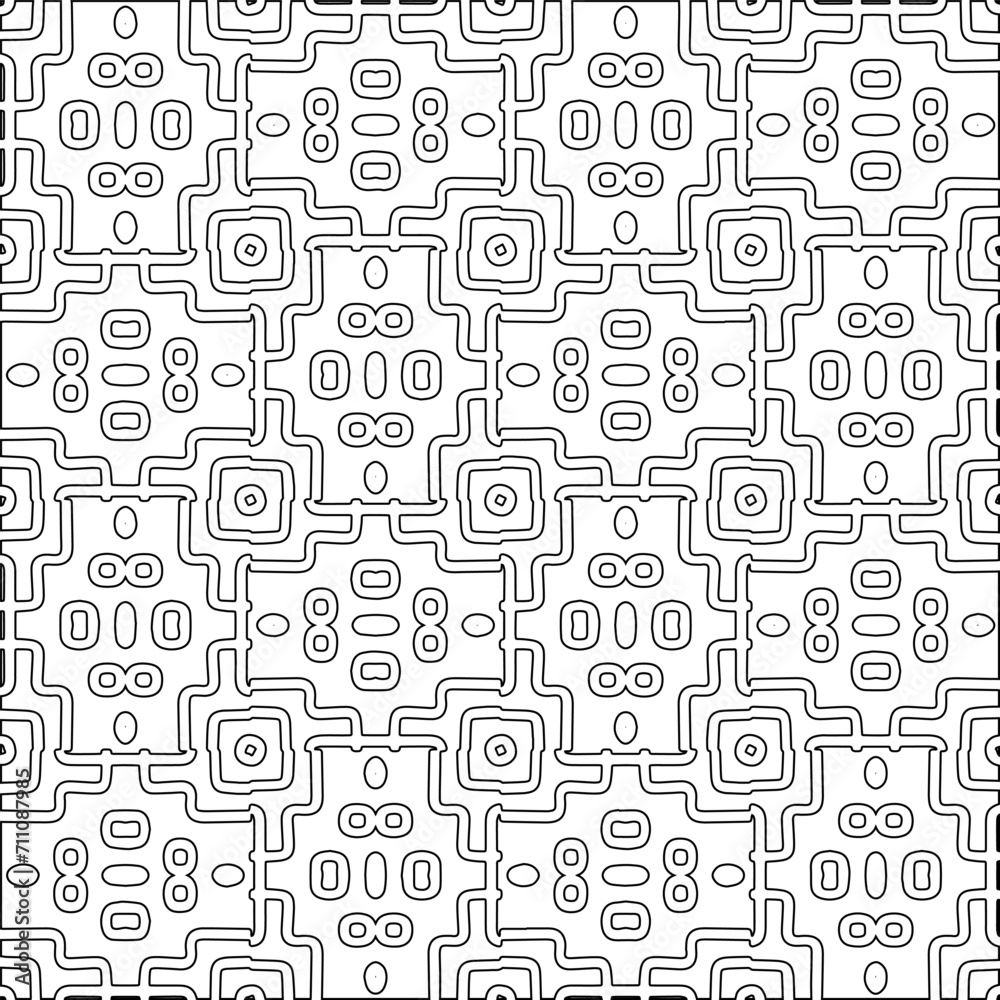 Abstract shapes.Patterns from lines.White wallpaper. Vector graphics for design, textile, decoration, cover, wallpaper, web background, wrapping paper, fabric, packaging. Repeating pattern.