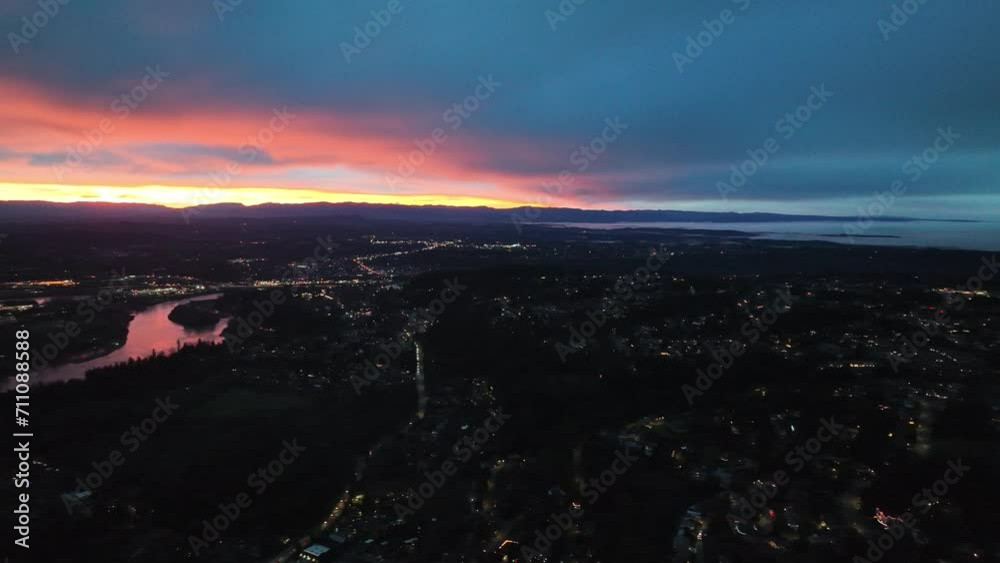 A serene sunrise illuminates the Willamette River in West Linn, Oregon, just south of Portland. This beautiful area is about an hour drive from Mt. Hood.
