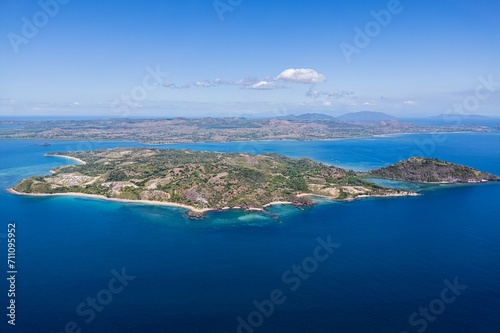 Aerial view of Sakatia island, near to Nosy be island,Madagaskar  photo