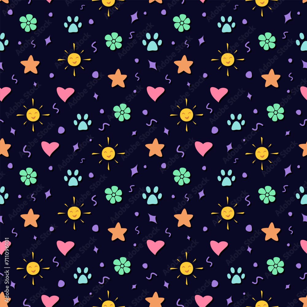 Random cute pattern vector background Random cute pattern vector background