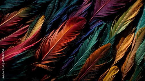 colorful feathers background