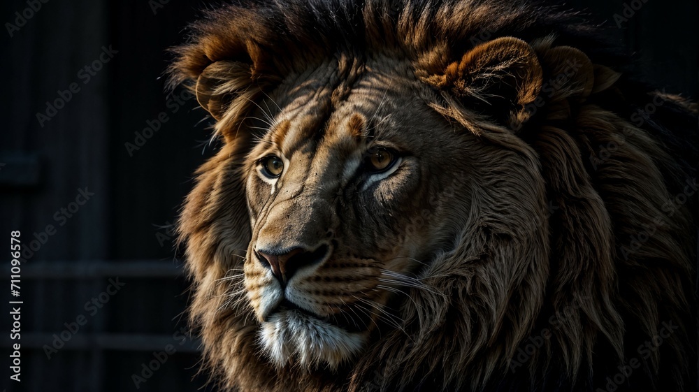 male lion portrait