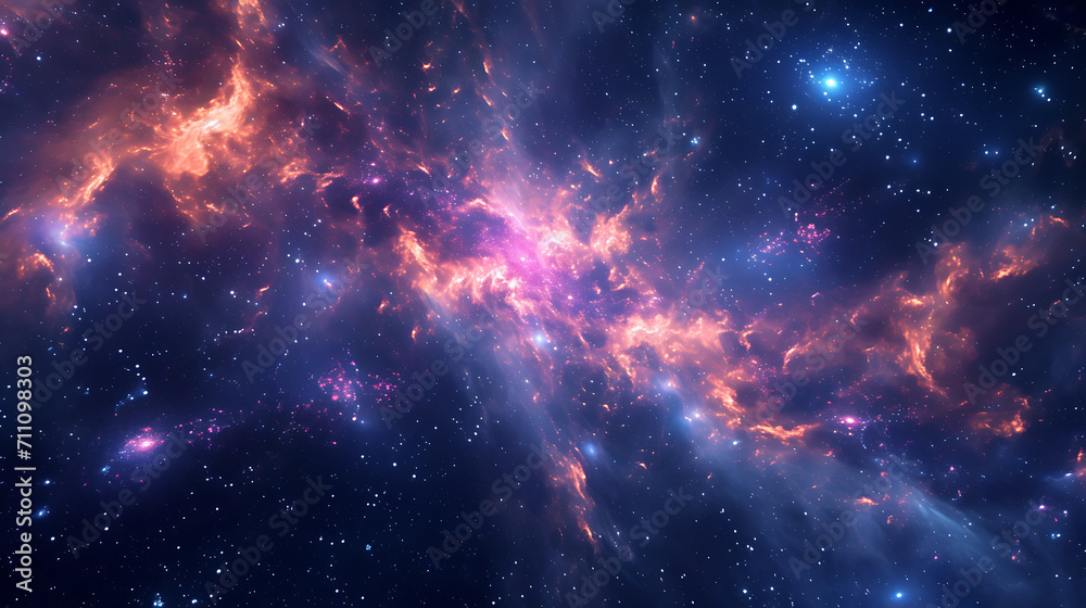 a star explosion in space