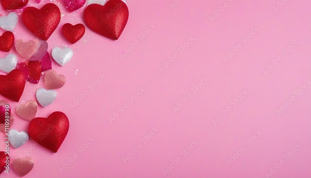Valentine's day background with hearts. Hearts as background With copy space. Valentines day concept concept  created with generative ai