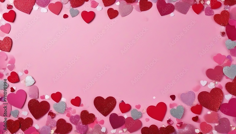 Valentine's day background with hearts. Hearts as background With copy space. Valentines day concept concept  created with generative ai