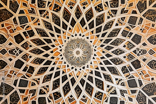 Enchanting allure of an Islamic geometric wallpaper with timeless beauty and precision
