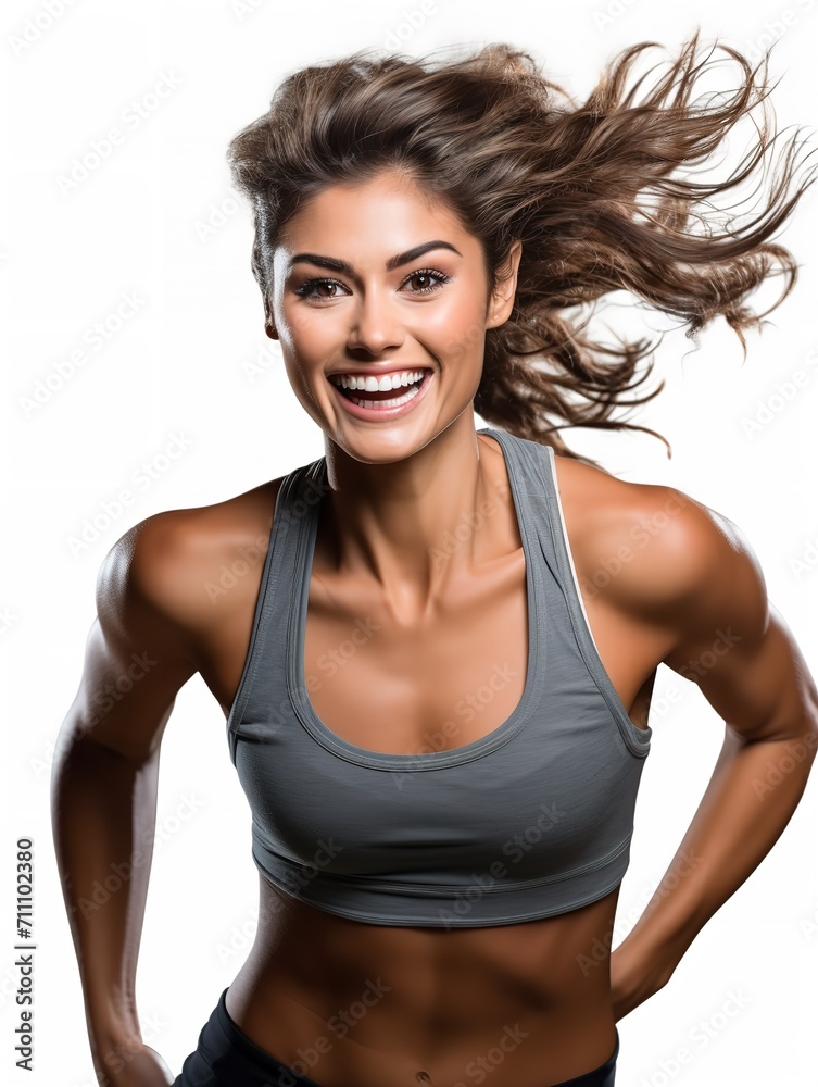 Energetic Female Fitness Trainer, AI Generated Energetic Female Fitness Trainer, AI Generated