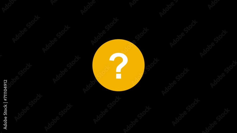 Question Mark Symbol Animation with Transparent Background Question Mark Symbol Animation with Transparent Background