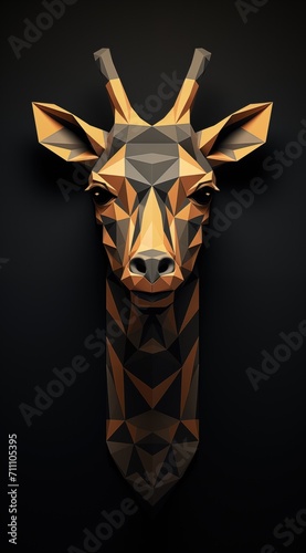 Minimalistic giraffe Wallpaper Illustration for Cellphone