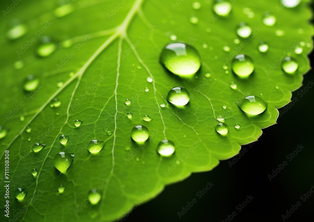 Raindrops on a leaf Raindrops on a leaf