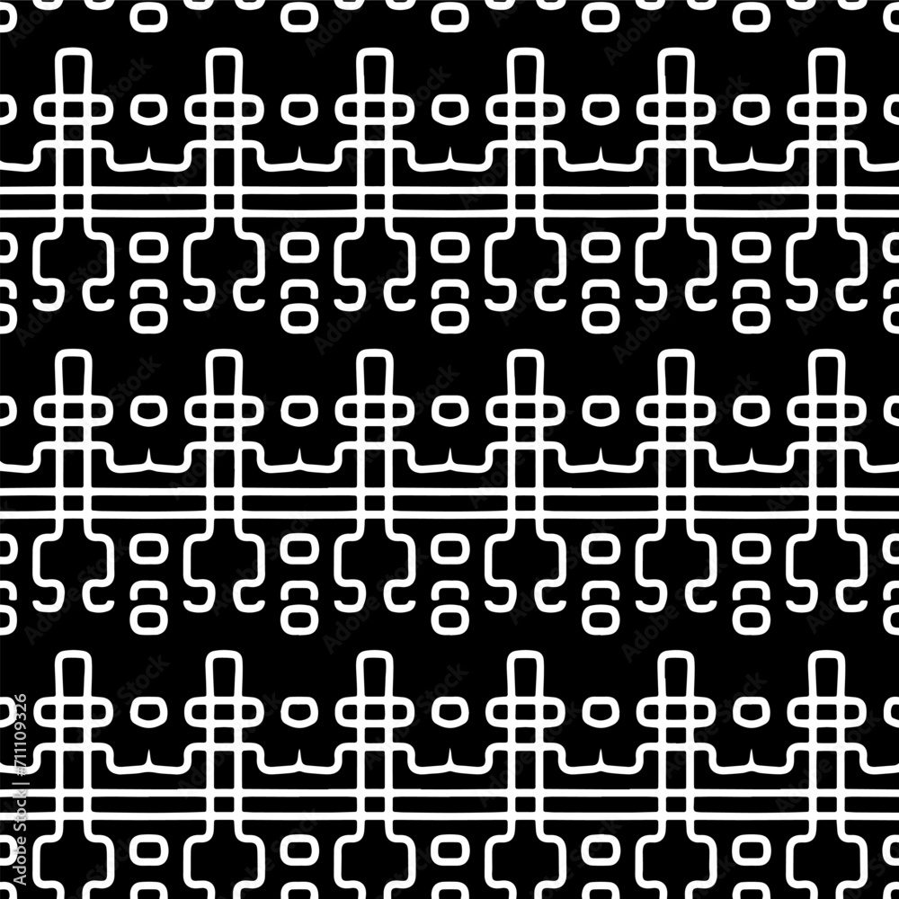 
White background with black pattern. Seamless texture for fashion, textile design,  on wall paper, wrapping paper, fabrics and home decor. Simple repeat pattern.