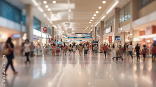 Urban Elegance  Blurred Image Background of Shopping Mall