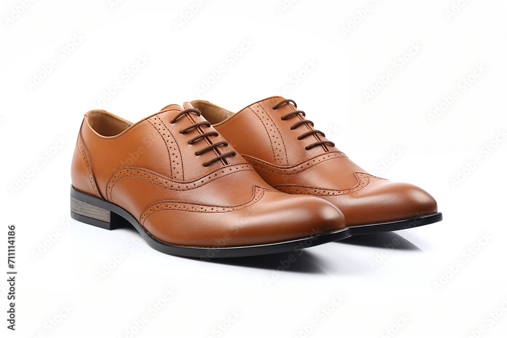 Men's leather fashion shoes isolated on white background Men's leather fashion shoes isolated on white background