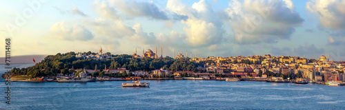 Beautiful view of gorgeous Istanbul most popular tourism destination of Turkey. photo