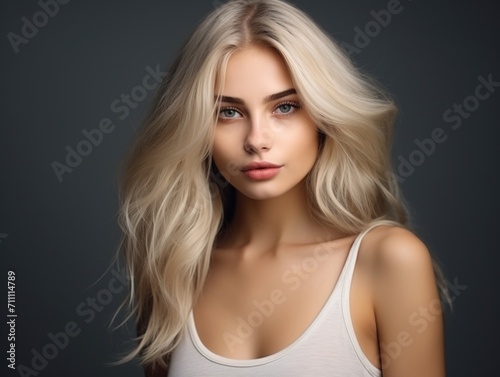 portrait of a beautiful blonde woman