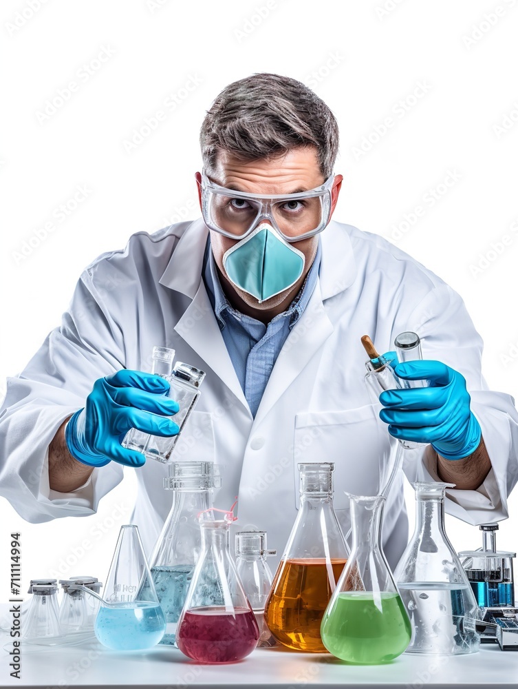 Male Scientist Conducting Research, AI Generated Male Scientist Conducting Research, AI Generated