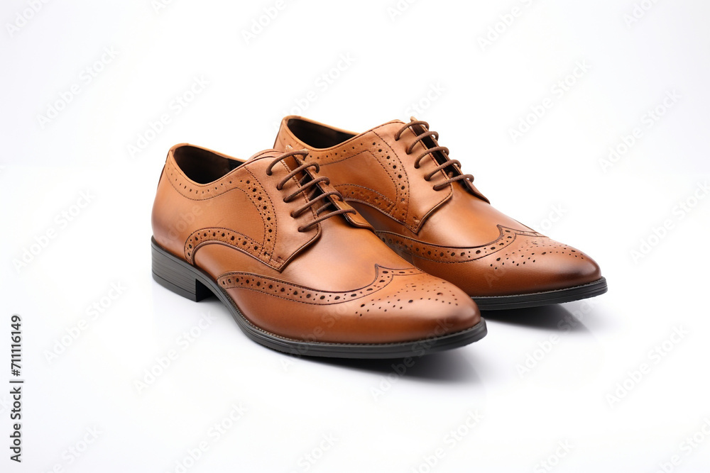 Men's leather fashion shoes isolated on white background Men's leather fashion shoes isolated on white background