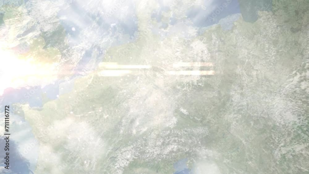 Zoom in from space and focus on Schmalkalden, Germany. 3D Animation. Background for travel intro. Elements of this image furnished by NASA. Zoom in from space and focus on Schmalkalden, Germany. 3D Animation. Background for travel intro. Elements of this image furnished by NASA.
