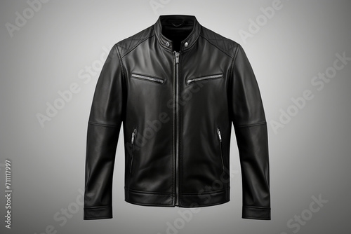 men's jacket and black t-shirt isolated on a white background. fashionable casual wear © protix