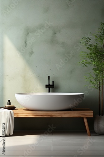 A Freestanding Bathtub in a Modern Bathroom