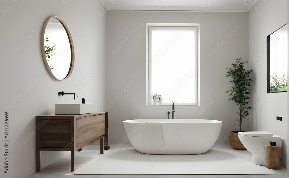 View of modern bathroom interior View of modern bathroom interior