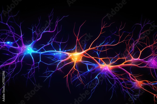 Human Brain Neuron Luminescence, radiance, vibrant creativity. Illuminated, glowing, inspiration, sparking innovation shining brilliant thoughts. Incandescent, ingenuity radiating visually captivating