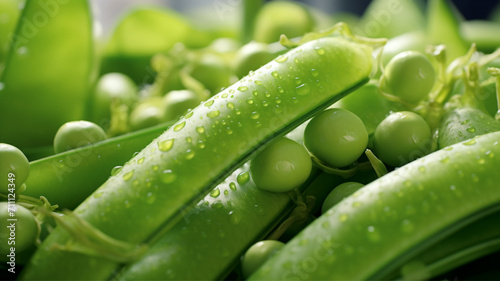 おいしい緑のえんどう豆  Green healthy green peas photo