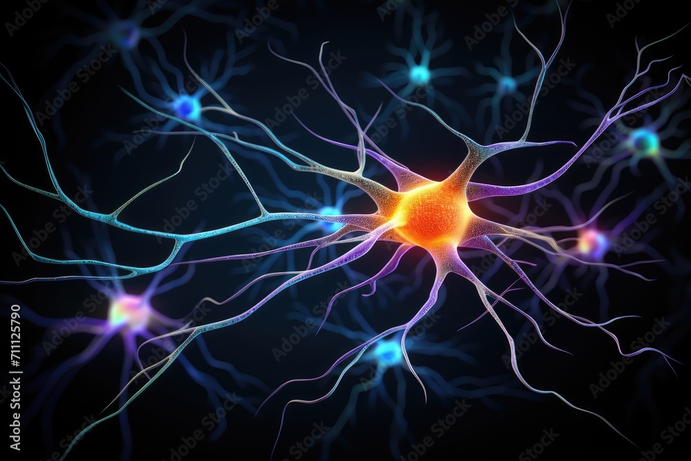 Brain neural neuronal networks neurons Axons and Dendrites Synapses Neurotransmitters, Human Mind Action potentials. Neural circuits processing pathways. Plasticity Receptors signal transduction