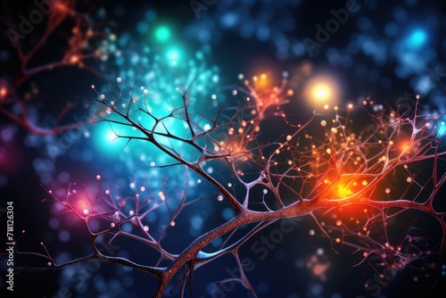 Neuronal network neurons brain Neurofeedback, synapses, neurosciences. Neuroprotection, neuro-oncology, neuronal function and neurotransmission. Meuropathology, neurotherapeutics, and neurotoxicology photo