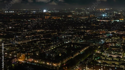 Wallpaper Mural Autumnal Munich Cityscape Nighttime Aerial Timelapse with Clouds Torontodigital.ca