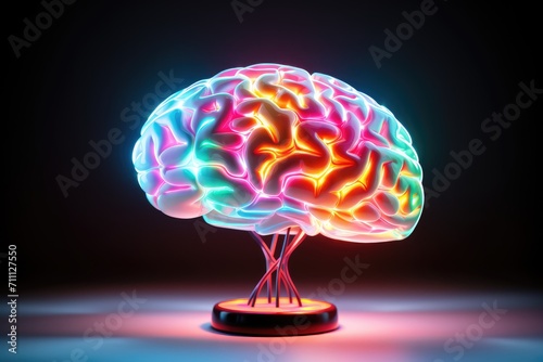 Brain creativity frontal, temporal lobes, prefrontal cortex. Hemispheric specialization, cortical connectivity, right left brain activities. Neurotransmitters serotonin dopamine cognitive enhancement photo