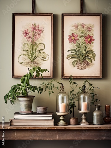 Wildflower Vintage Style: Bohemian Botanical Wall Hangings & Art Prints