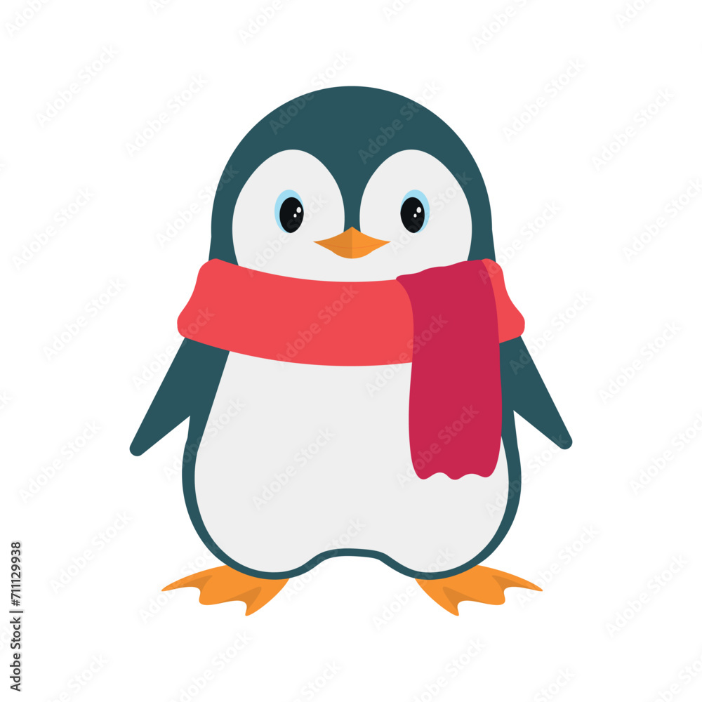 Fototapeta premium Pinguin Christmas Illustration