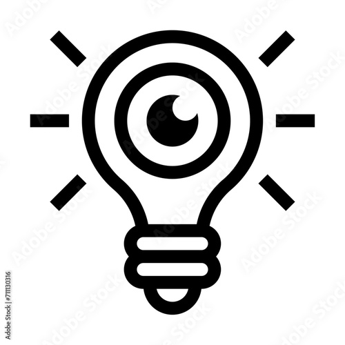 Icono de visionario. Innovación, idea creativa, enfoque visual. Ilustración vectorial