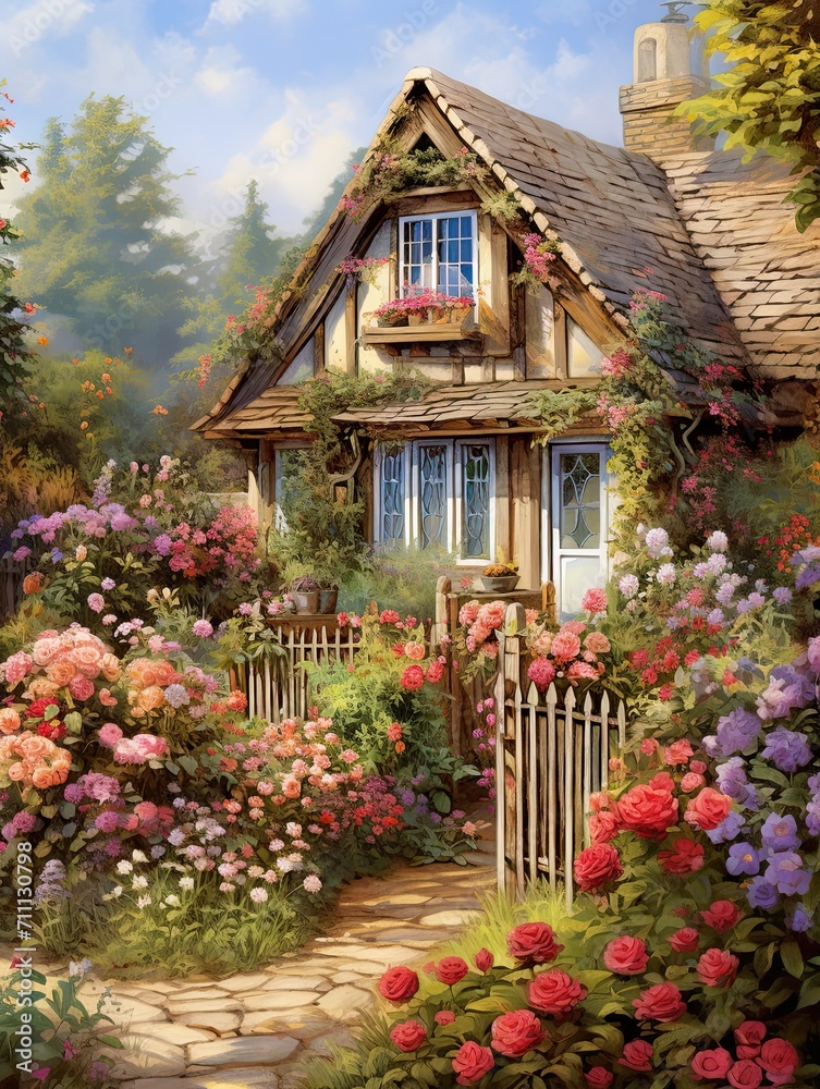Classic Cottage Garden Wall Art: Embracing Rustic Beauty for Timeless Charm