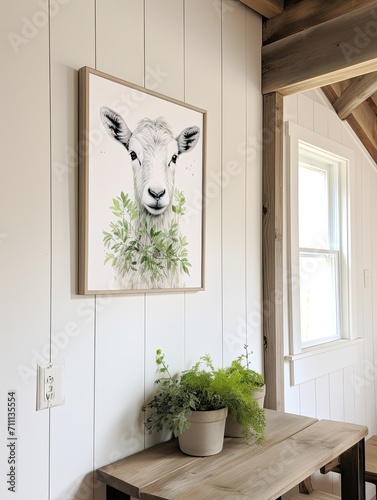 Farmhouse Animal Portraits  Serene Farm Beauties for Your Home