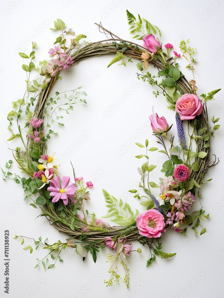 Handcrafted Floral Wreath Designs: Celebrating Wildflower Beauty Inspired by Vintage Landscape Art