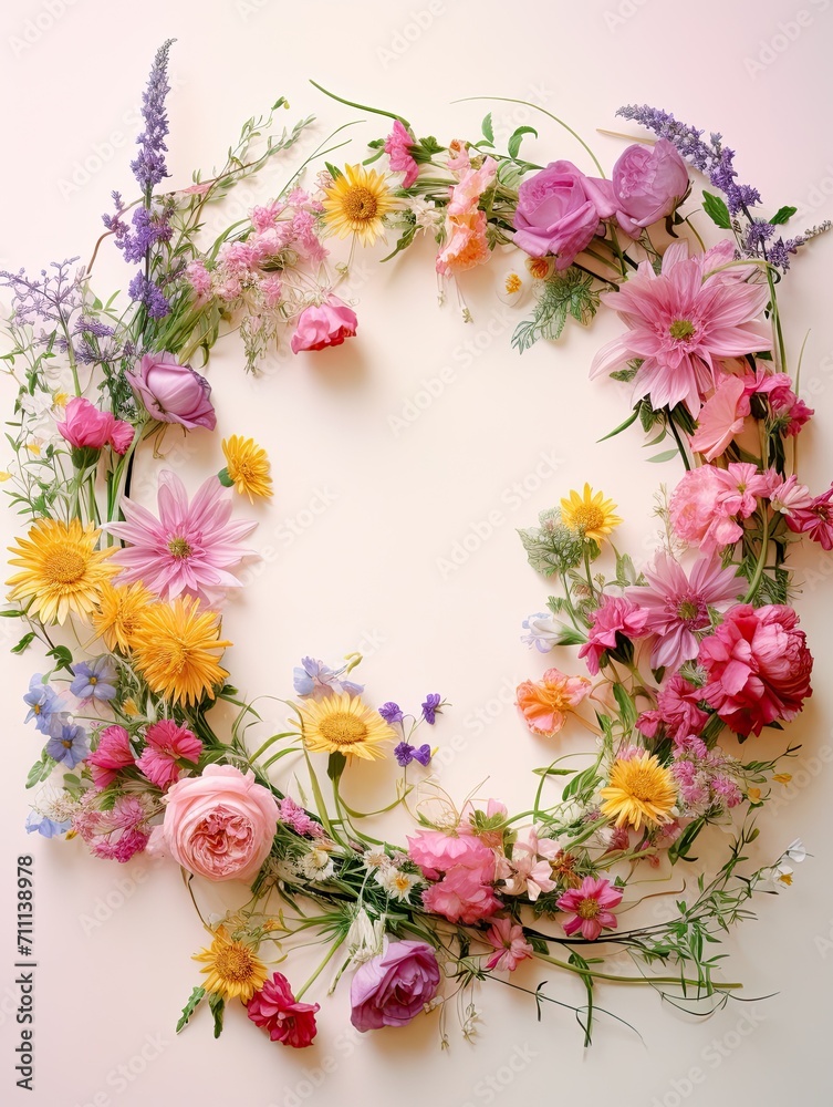Vintage Landscape-Inspired Handcrafted Floral Wreath Designs for Wildflower Beauty