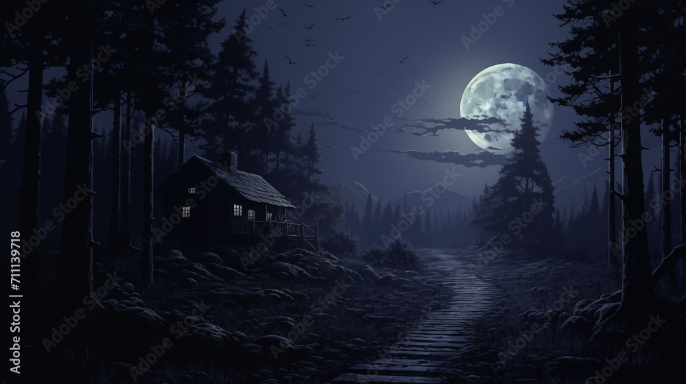 spooky Halloween night spooky Halloween night