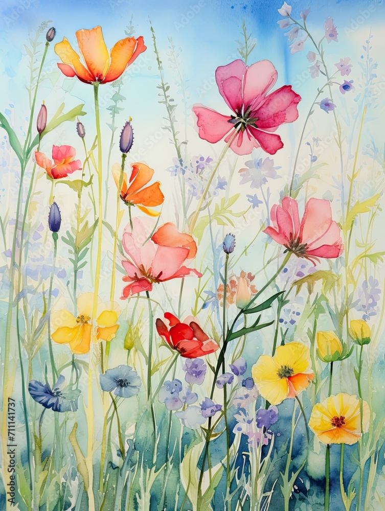 Handmade Meadow Art: Watercolor Wonders and Print Beauty Handmade Meadow Art: Watercolor Wonders and Print Beauty