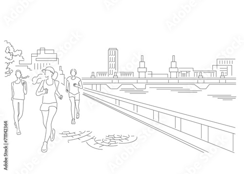 nuance_illustration_town_running_people,HP_TOP_image_topics,マラソン,ランニング,ジョギング