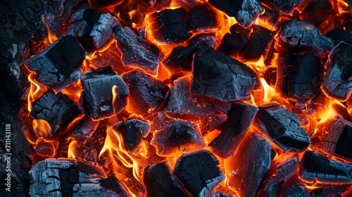Close-up View of a Pile of Coal