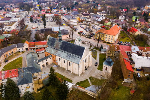 Panoramic view from above on the city Krasnik. Poland photo