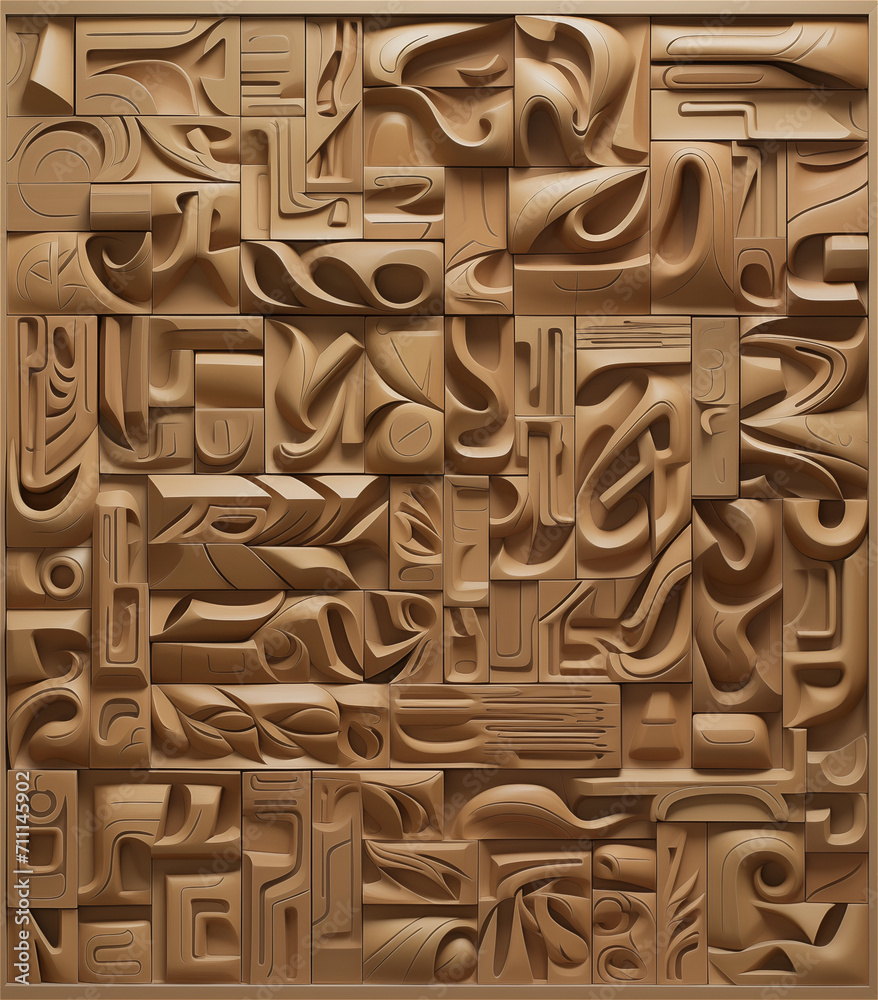 ancient Egyptian hieroglyphics, sculpted ancient pattern tiles